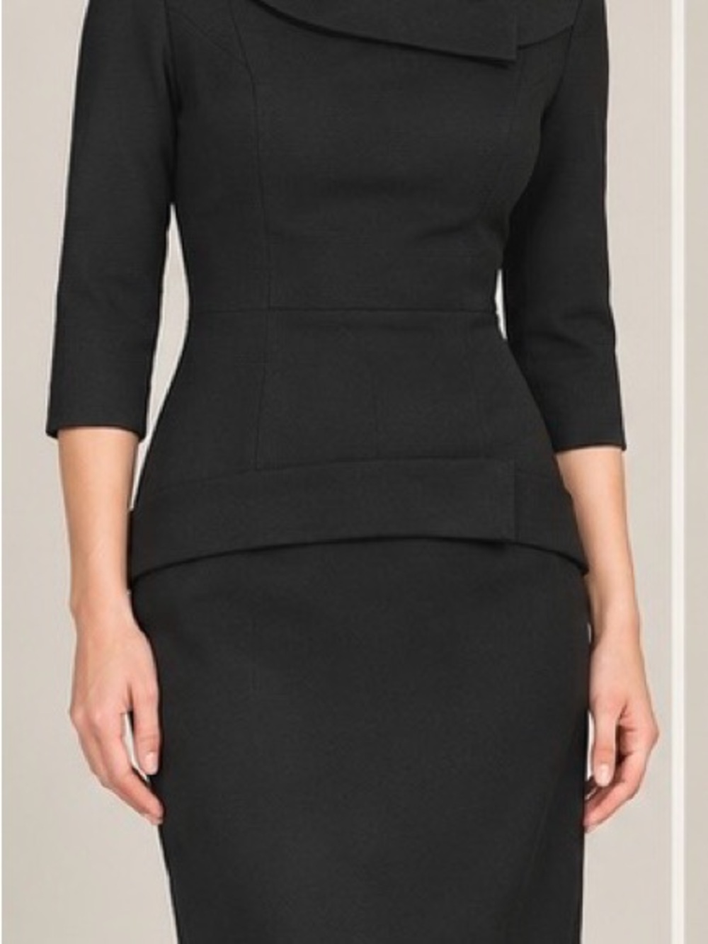 Vintage Petite Lady Modes Black Dress — Late 1940s/Early 1950s